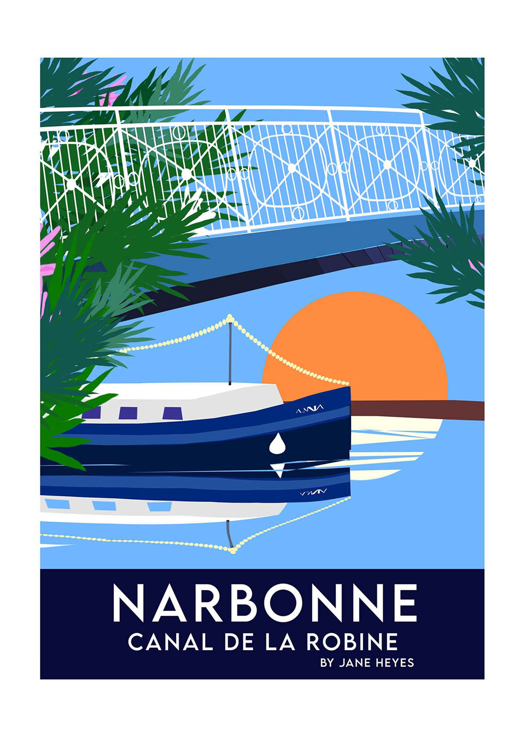 CANAL DE LA ROBINE NARBONNE - Jane Heyes Artist - LEtoile dArt Narbonne France