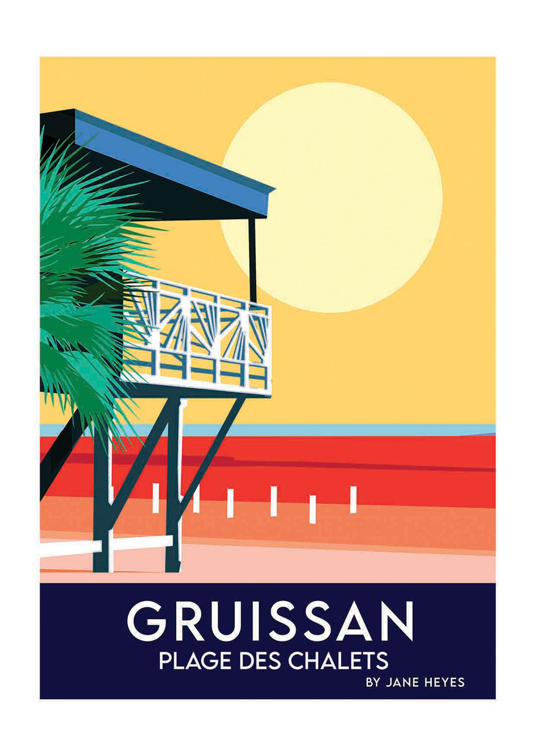 GRUISSAN CHALET RED SAND - Jane Heyes Artist - LEtoile dArt Narbonne France