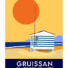 GRUISSAN PLAGE DES CHALETS ORANGE SKY - Jane Heyes Artist - LEtoile dArt Narbonne France