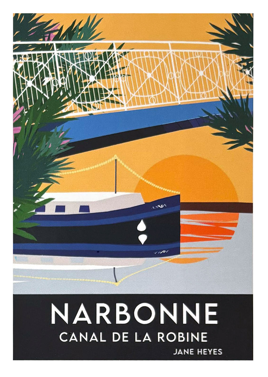 CANAL DE LA ROBINE NARBONNE - Jane Heyes Artist - LEtoile dArt Narbonne France