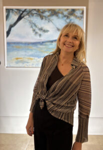 Jane Heyes at Caleo Exhibit Chateau Capitoul