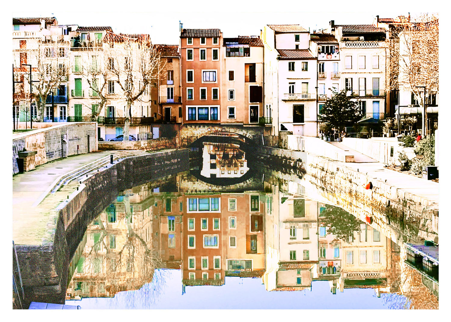 Pont des Marchands Narbonne Jane Heyes Affiche Posters