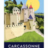 30 X 40 cm CARCASSONNE RAMPARTS Affiche carcassonne poster letoile dart b
