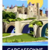 50 X 70 CARCASSONNE PONT Affiche gruissan carcassonne poster letoile dart b