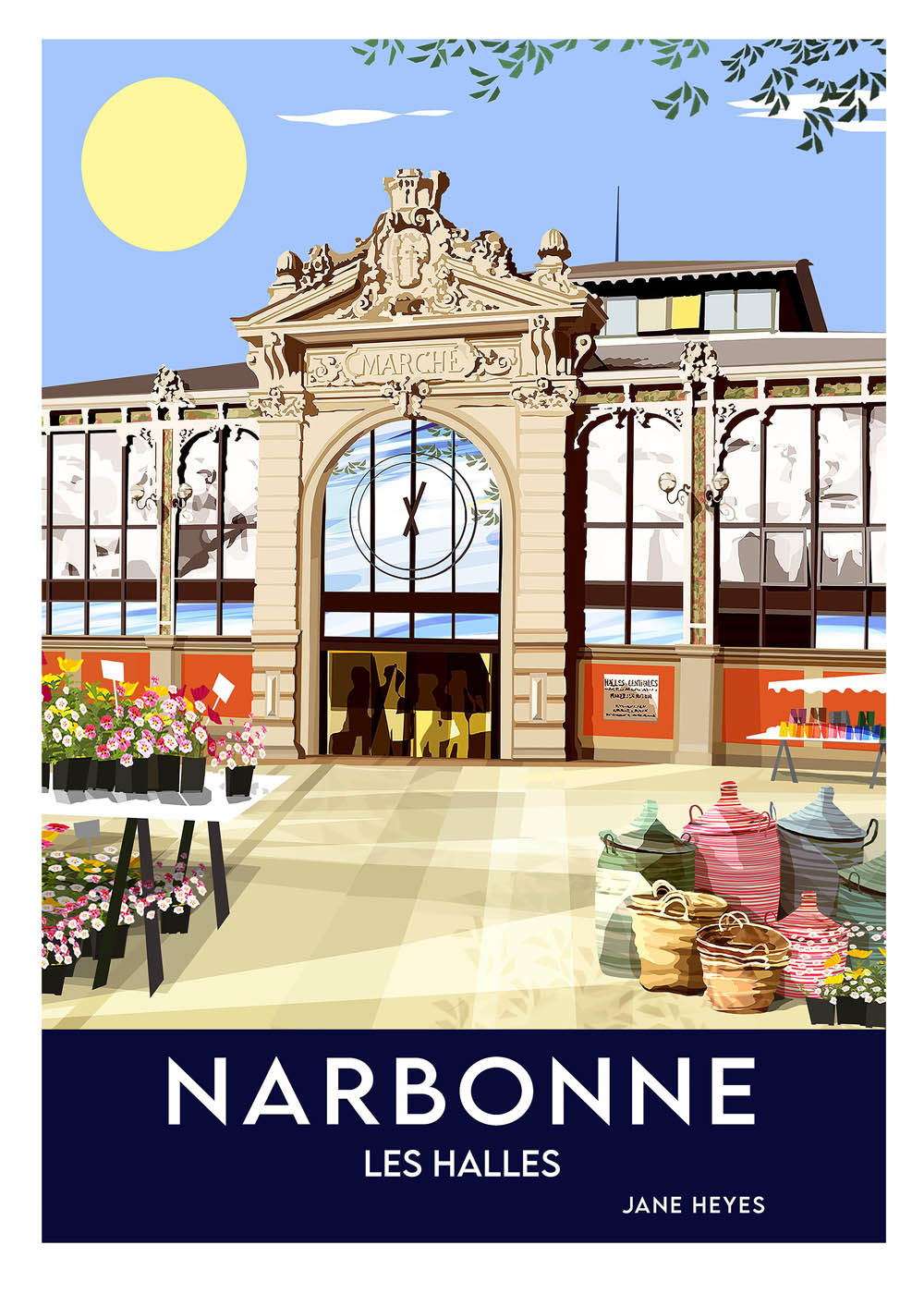 50 X 70 LES HALLES Affiche gruissan narbonne poster letoile dart b