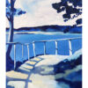 30X40 VERS LE BLEU Gruissan Jane Heyes Artist lEtoile dArt Narbonne Affiche Poster