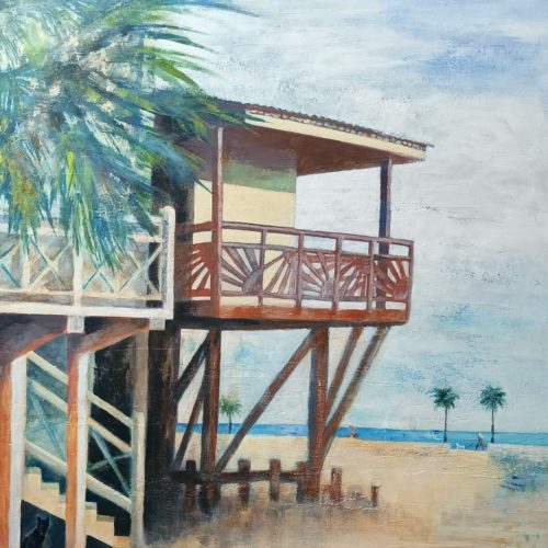 Gruissan chalets 50 x 70 cm for paintings 2