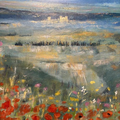 POPPIES ABOVE NARBONNE - Jane Heyes Artist - LEtoile dArt Narbonne France